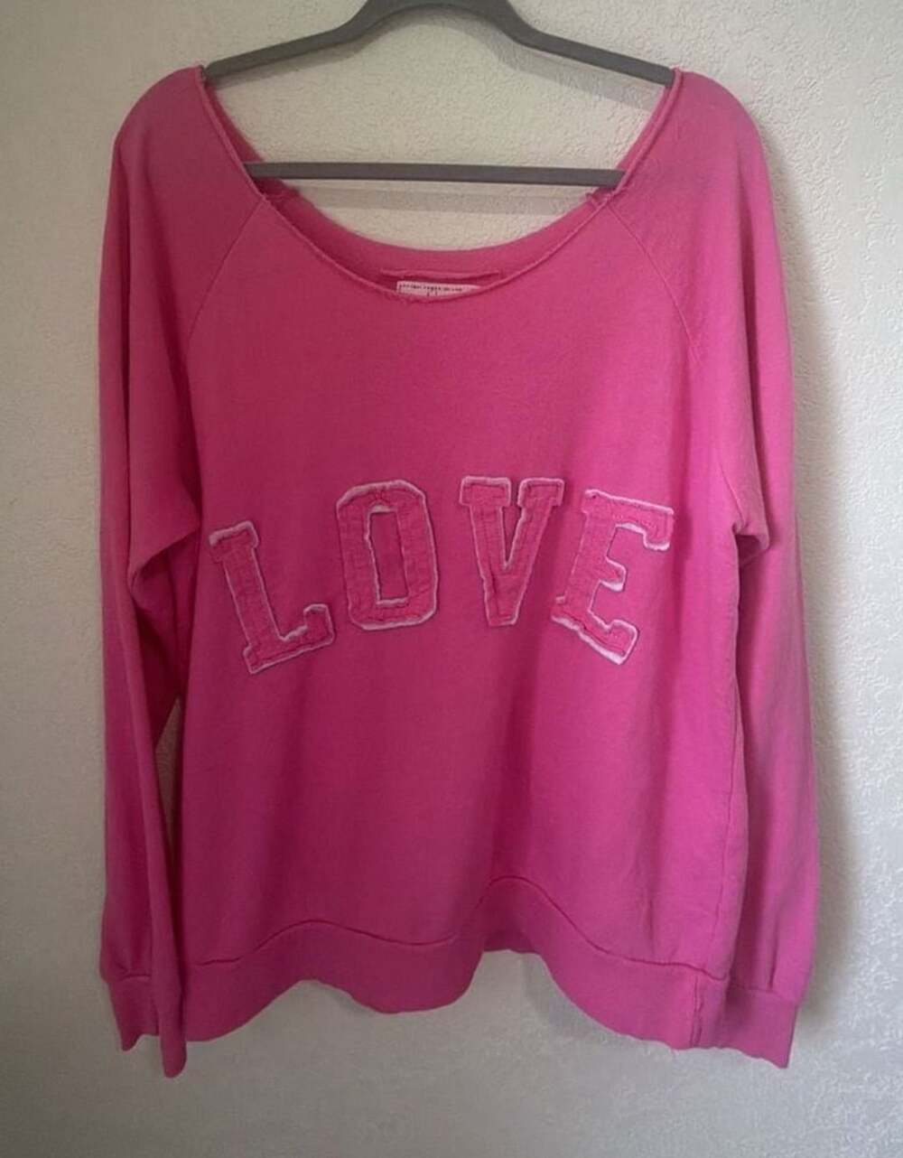 Reflex Love Sweatshirt Size M Pink Off The Shoulder P341B